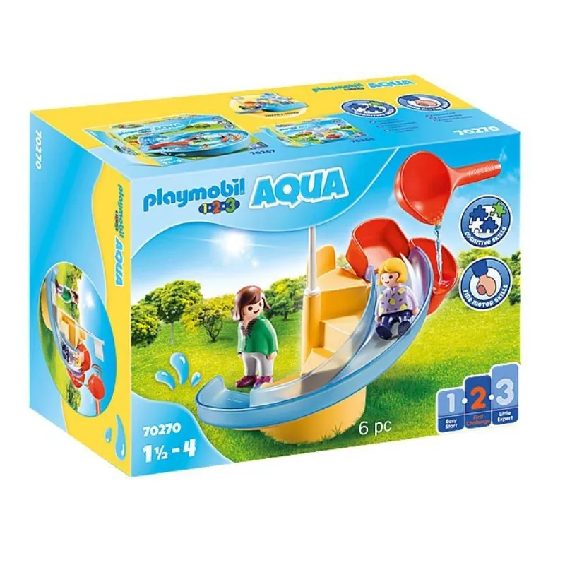 Zestaw z figurkami 1.2.3 70270 AQUA Wodna zjeżdżalnia