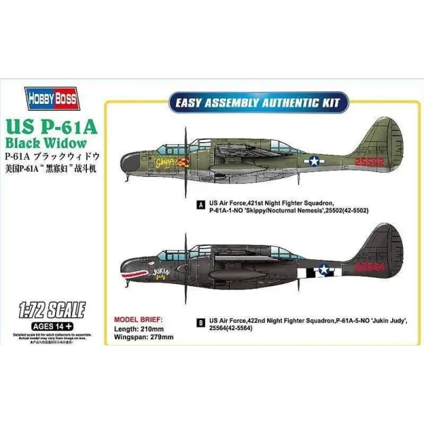 Model do sklejania US P-61A Black Widow