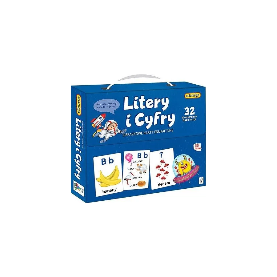Gra Litery i Cyfry obrazkowe karty edukacyjne
