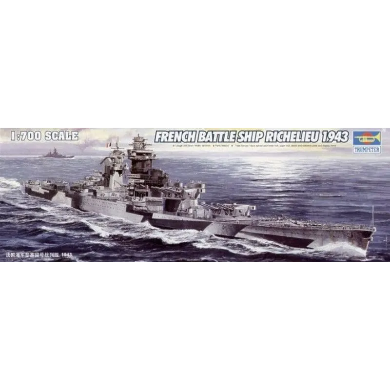 Model do sklejania French Navy Richelieu 1943 1/700