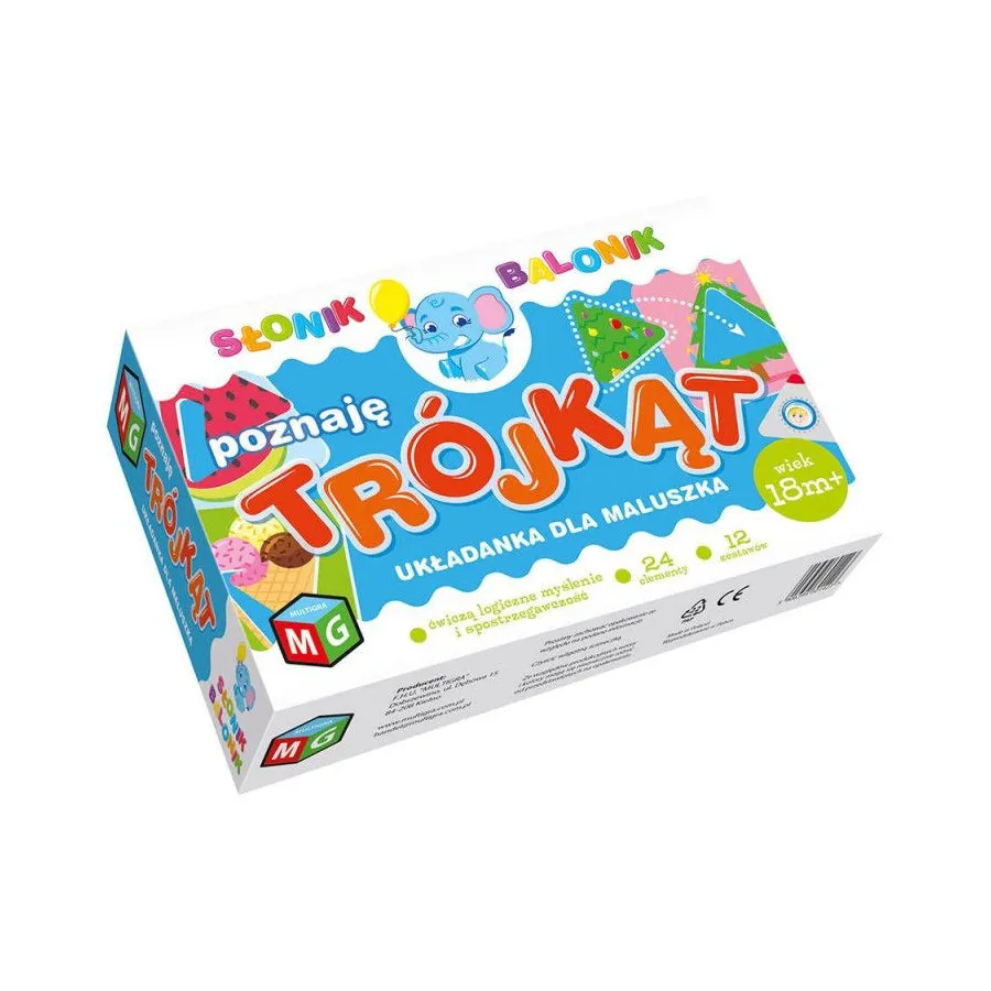 Gra Układanka Słonik Balonik Poznaję trójkąt