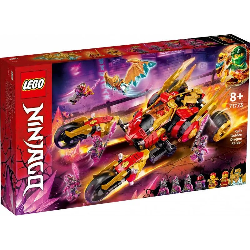 Klocki Ninjago 71773 Złoty smoczy scigacz Kaia