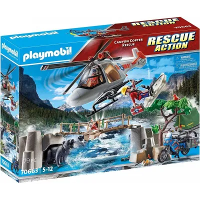 Zestaw figurek Rescue Action 70663 Misja śmigłowca w kanionie