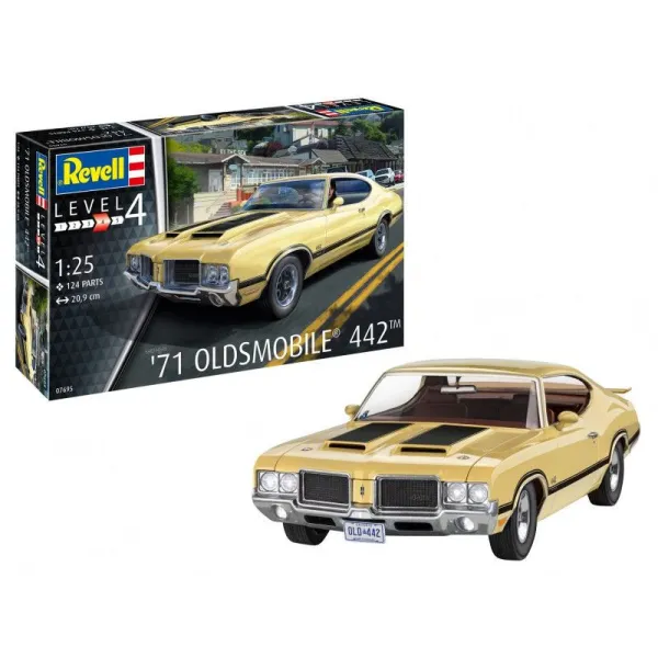 Model do sklejania 71 Oldsmobile 442 Coupe 1/25