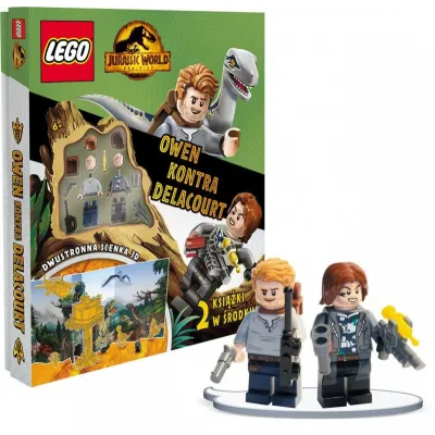 Zestaw książek z klockami LEGO Jurassic World. Owen kontra Delacourt