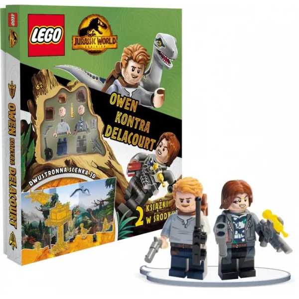 Zestaw książek z klockami LEGO Jurassic World. Owen kontra Delacourt