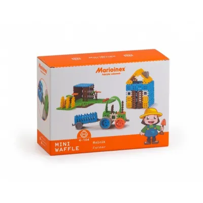 Klocki konstrukcyjne Mini Waffle Rolnik Zestaw Duży