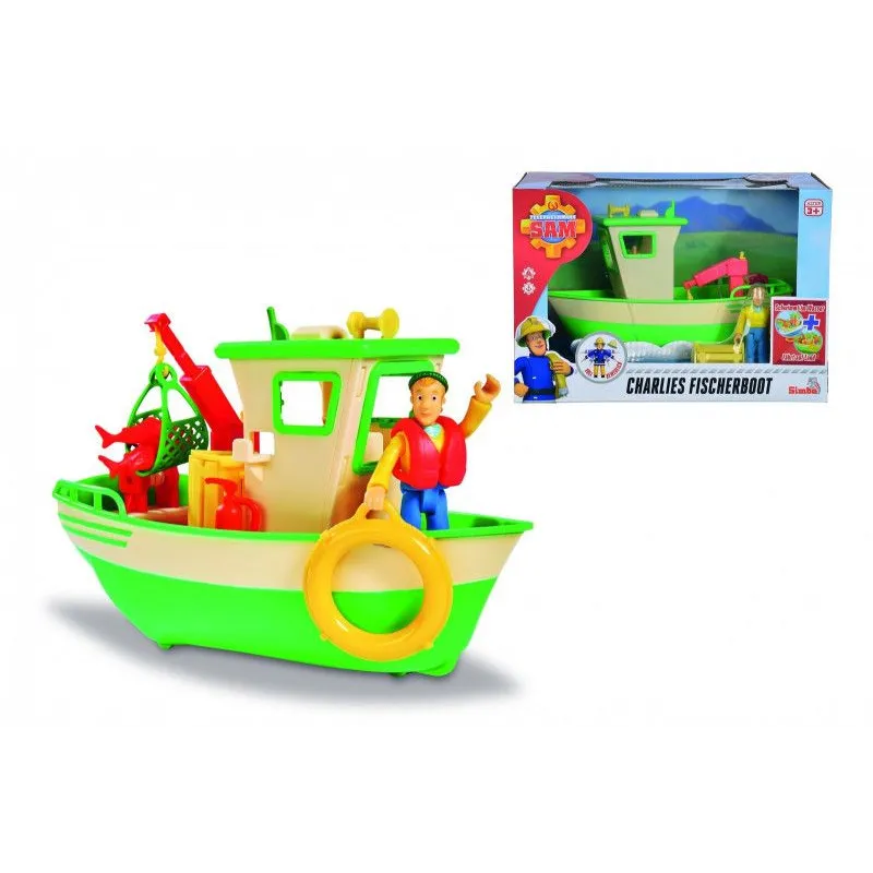 Strażak Sam Łódź rybacka Charliego z figurką