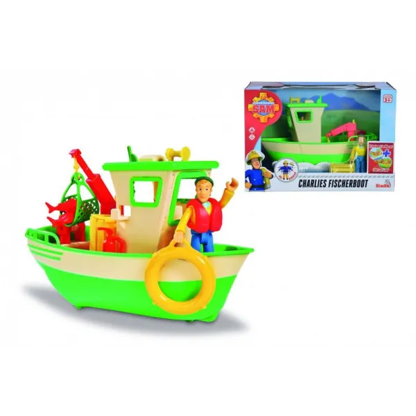 Strażak Sam Łódź rybacka Charliego z figurką