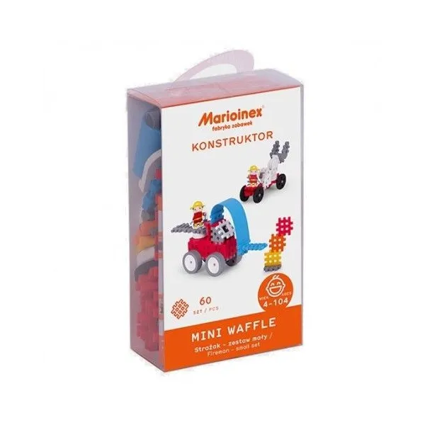 Klocki konstrukcyjne Mini Waffle - Strażak mały blister