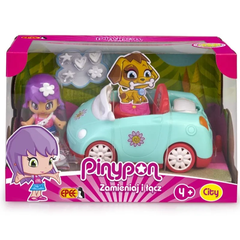 Figurka Laleczka Pinypon City Samochód Turkusowy