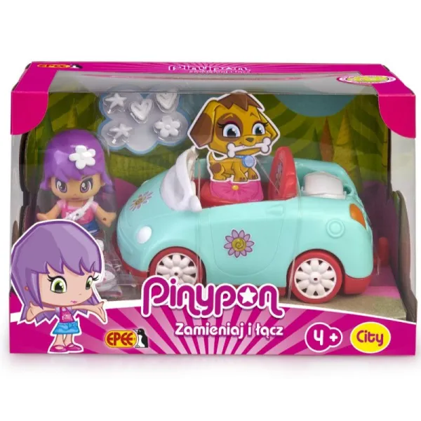 Figurka Laleczka Pinypon City Samochód Turkusowy