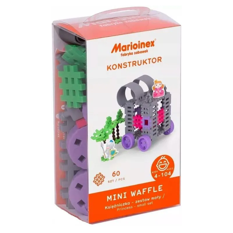 Klocki Waffle mini - Księżniczka zestaw mały 60 elementów
