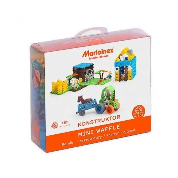 Klocki konstrukcyjne Mini Waffle - Rolnik Zestaw Duży blister