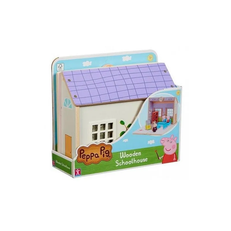 Zestaw figurek Świnka Peppa Drewniana szkoła