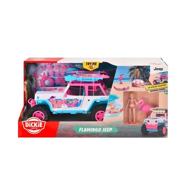 Pojazd Playlife Pink Drive Flamingo Jeep 22 cm