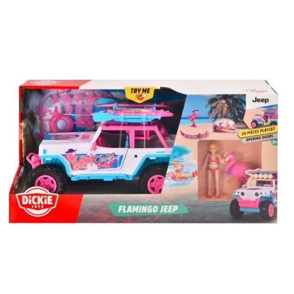 Pojazd Playlife Pink Drive Flamingo Jeep 22 cm
