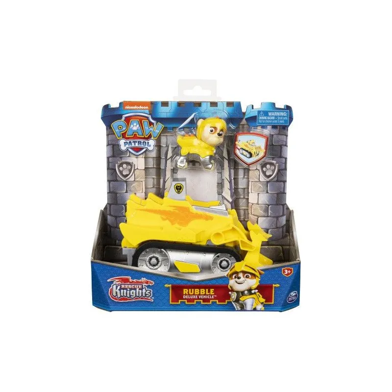 Zestaw z figurką Psi Patrol Odważni Rycerze Pojazd Rubble