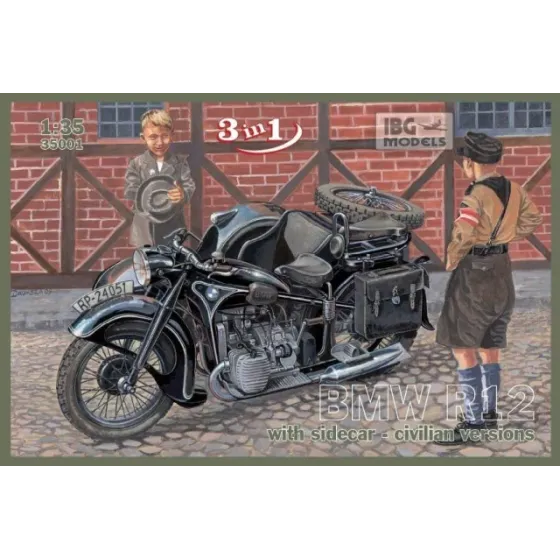 BMW R12 with sidecar - civilian versions No. 35001 skala 1:35 IBG