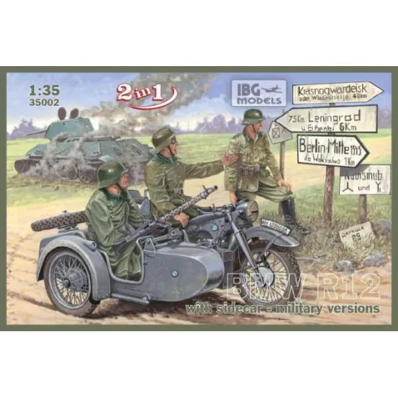 BMW R12 with sidecar - military versions No. 35002 skala 1:35 IBG