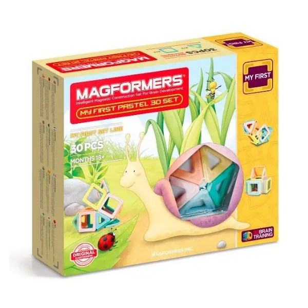 Klocki magnetyczne My first pastel 30 elementów