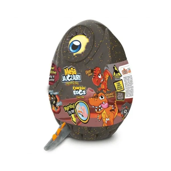 Maskotka interaktywna Mega Jajozaury Lawa 26 cm z dźwiękiem, czarna Inferno