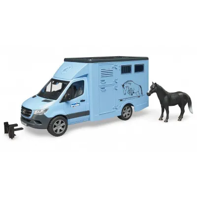 Samochód Mercedes Benz Sprinter do przewozu koni z figurką konia