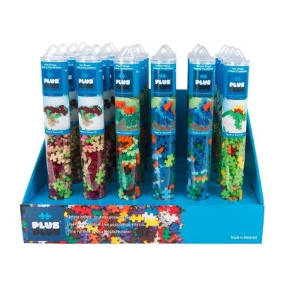 Klocki Plus Plus Tuby mix 4 dinozaurów, display 24 sztuki