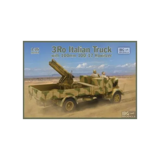3Ro Italian Truck with 100/17 100mm Howitzer No. 35053 skala 1:35 IBG