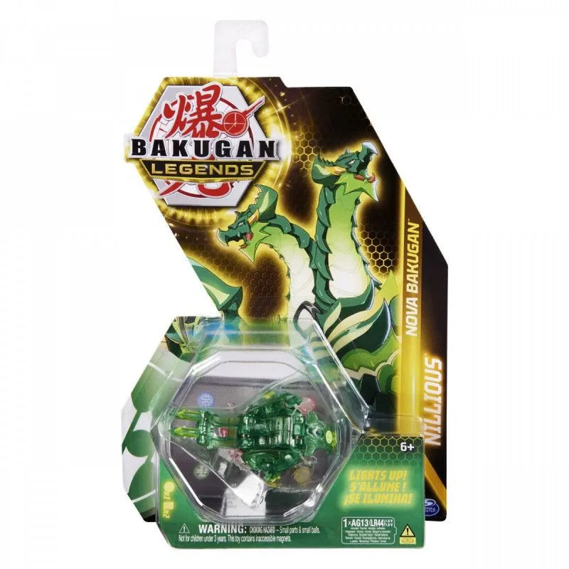 Bakugan Legends kula podświetlana Nillious Green