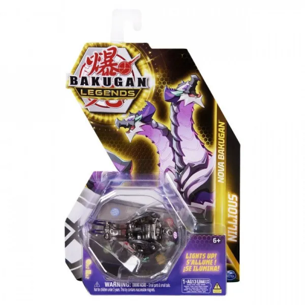 Bakugan Legends kula podświetlana Nillious Black