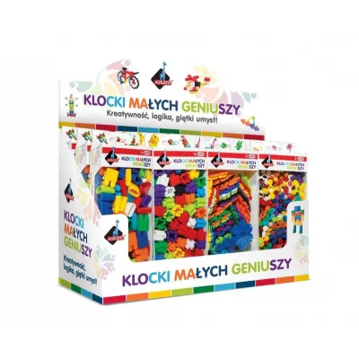 Klocki małych geniuszy - Display 12 sztuk