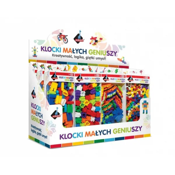 Klocki małych geniuszy - Display 12 sztuk