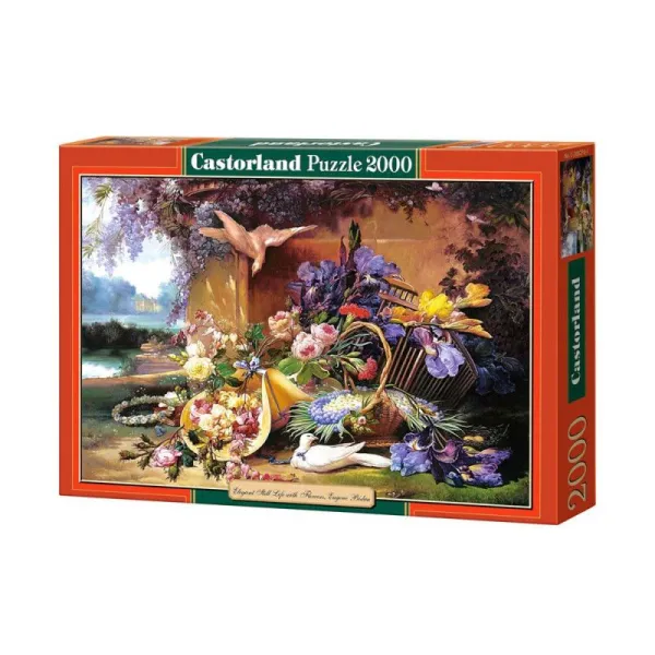 Puzzle 2000 elementów Elegancka martwa natura z kwiatami, Eugene Bidau