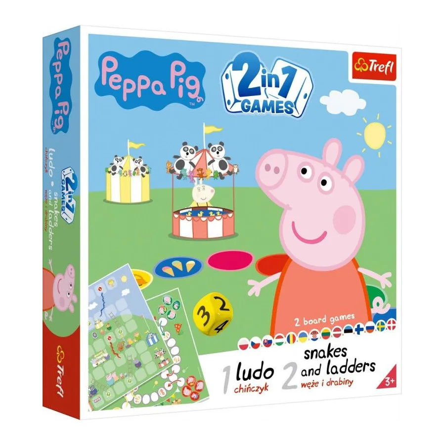 Gra 2w1 Chinczyk Węże i drabiny Peppa