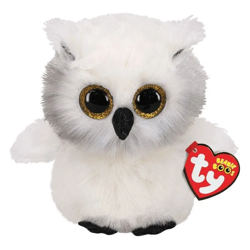 Maskotka TY Beanie Boos - Sowa Austin 15 cm Biała