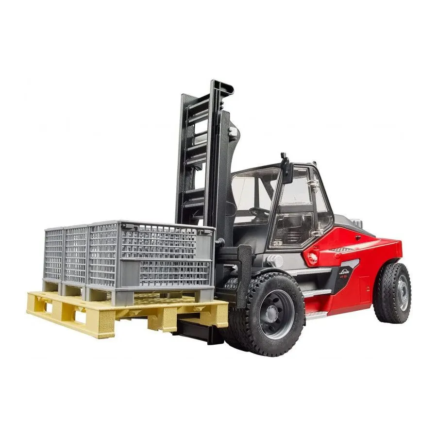 Pojazd Wózek widłowy Linde z paletą i koszem