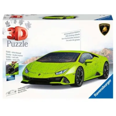 Puzzle 3D Pojazdy Lamborghini Huracan Evo Verde
