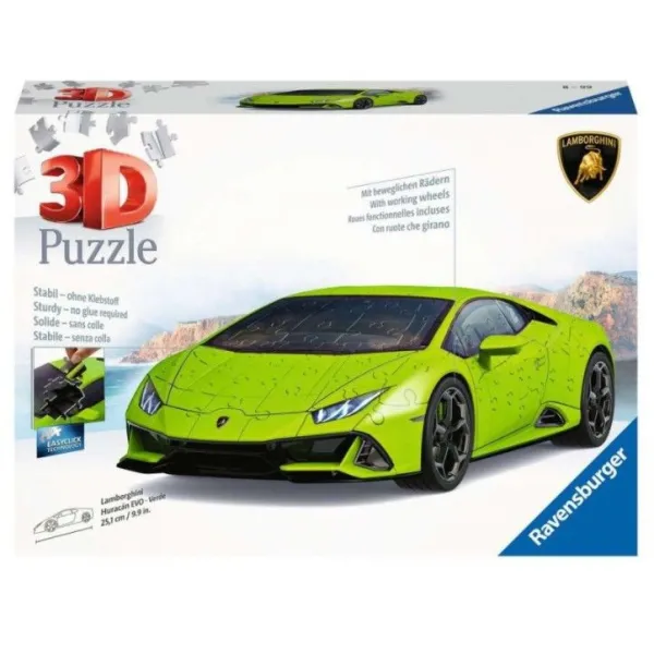 Puzzle 3D Pojazdy Lamborghini Huracan Evo Verde