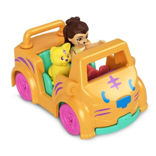 Figurki Polly Pocket Pollyville Autko Tygrysek