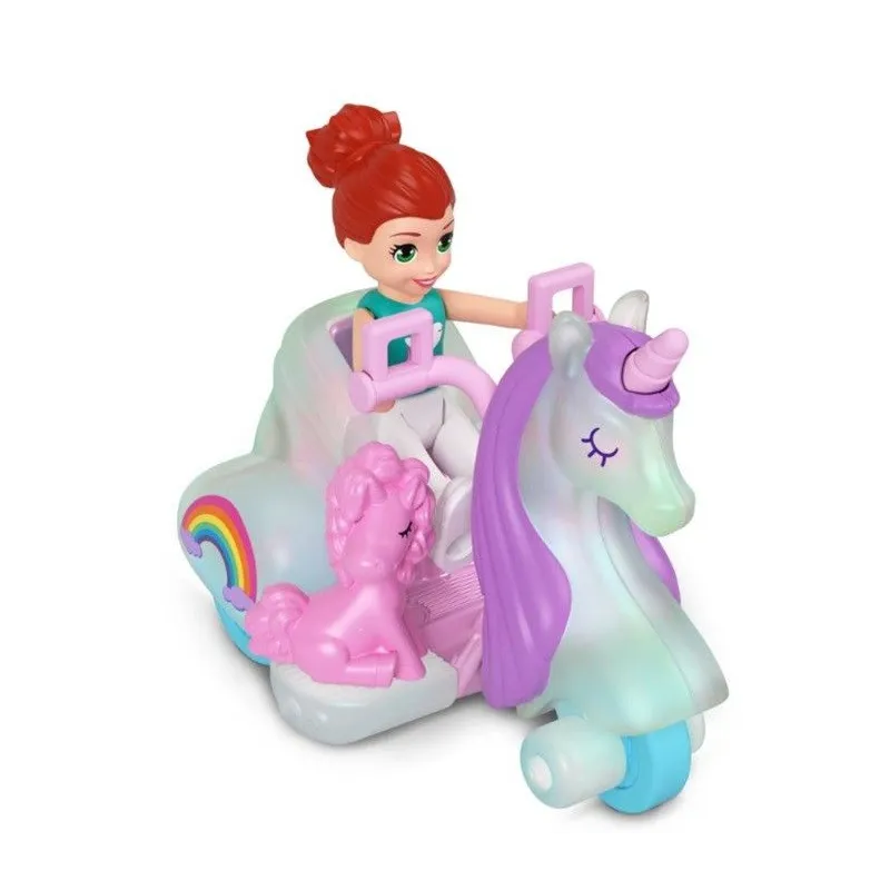 Figurki Polly Pocket Pollyville Motocykl Jednorożec