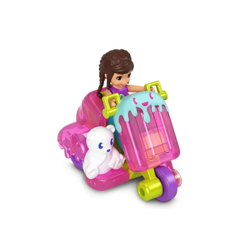 Figurki Polly Pocket Pollyville Mroźny skuter