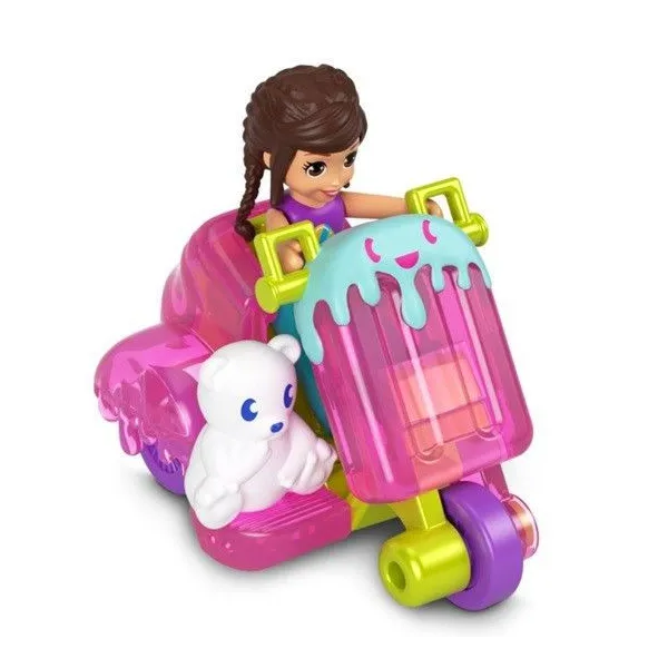 Figurki Polly Pocket Pollyville Mroźny skuter
