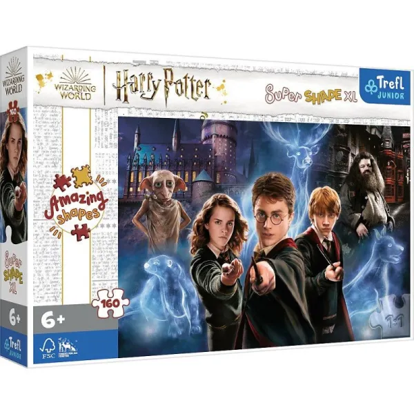 Puzzle 160 elementów XL Super Shape Magiczny świat, Harry Potter