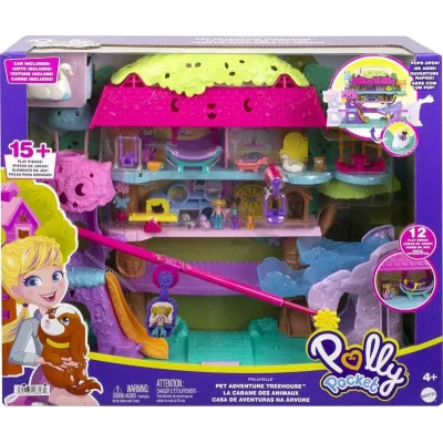 Zestaw figurek Polly Pocket Przygody zwierzątek Domek na drzewie