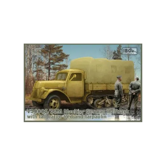 V 3000S/SSM Maultier German Half Track with tall cargo bed and tarpaulin No. 72074 skala 1:72 IBG