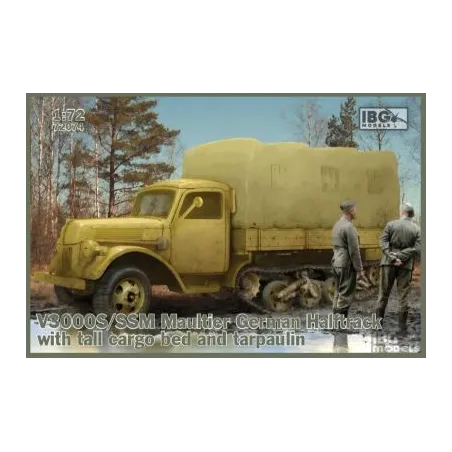 V 3000S/SSM Maultier German Half Track with tall cargo bed and tarpaulin No. 72074 skala 1:72 IBG