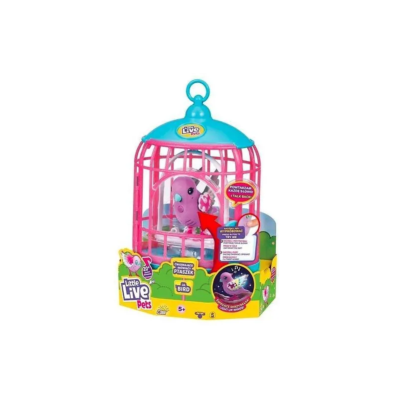 Figurka interaktywna Ptaszek z klatką Little Live Pets