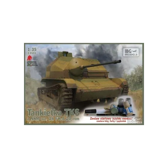 Tankietka TKS z NKM wz. 38 FK-A 20mm No. E3501 skala 1:35 IBG