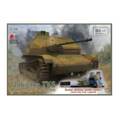 Tankietka TKS z NKM wz. 38 FK-A 20mm No. E3501 skala 1:35 IBG